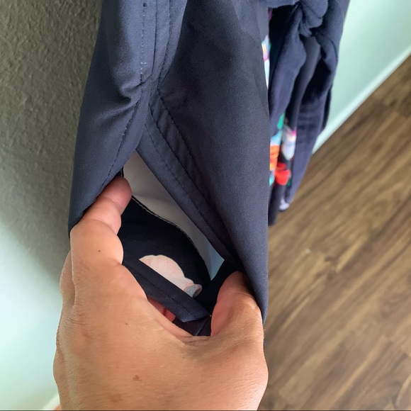 eShakti blue and floral faux wrap dress - Picture 6 of 9